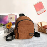 Corduroy Mini Backpack Ideal for Students