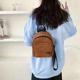 Corduroy Mini Backpack Ideal for Students