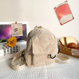 Corduroy Mini Backpack Ideal for Students
