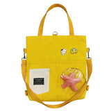 Korea Japan Women Backpack Canvas Bag Female Transparent Belt Starfish