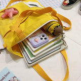 Korea Japan Women Backpack Canvas Bag Female Transparent Belt Starfish