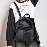 Women Backpack Preppy Style Rucksack PU Leather Handbags