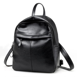 Women Backpack Preppy Style Rucksack PU Leather Handbags
