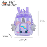 Transparent Big Eyes Kids Backpack Clear Cartoon School Bag Teen Summer