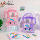 Transparent Big Eyes Kids Backpack Clear Cartoon School Bag Teen Summer
