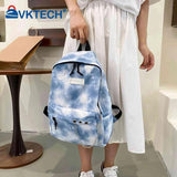 Tie Dye School Backpack Large Capacity Girls College Student Soft Bag