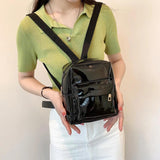 Mini Transparent Backpack PVC School Bag Girls Clear Casual Travel Knapsack