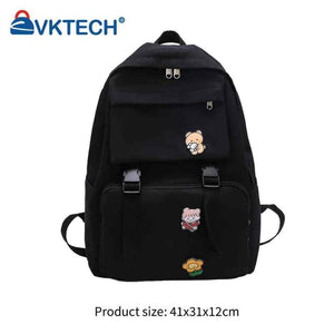 Men Casual Canvas Backpack Large Capacity Travel College Student School