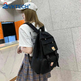 Men Casual Canvas Backpack Large Capacity Travel College Student School