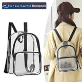 Female Transparent Portable Backpack PVC Clear Waterproof Student School Bag