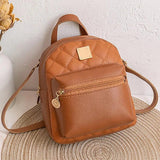 Waterproof Leather Backpack for Women Girls Travel Rucksack