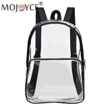 Transparent PVC Backpack Waterproof School Bag Lucency Large Capacity