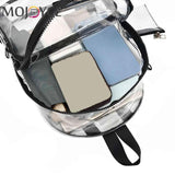 Transparent PVC Backpack Waterproof School Bag Lucency Large Capacity