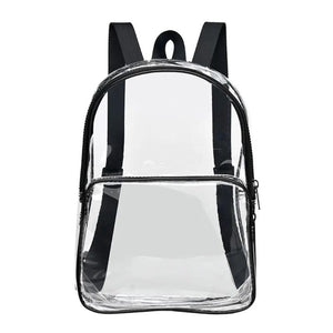 Transparent PVC Backpack Waterproof School Bag Lucency Large Capacity