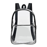 Transparent PVC Backpack Waterproof School Bag Lucency Large Capacity