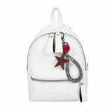 Solid Women PU Leather Backpack School Travel Bags Daily Bag
