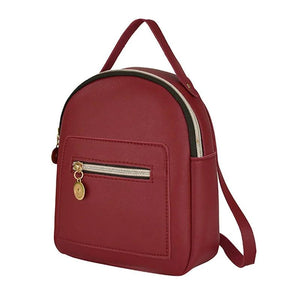 Mini Soft Leather Backpack Women Shoulder Bag For Teenage Girl