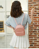 Mini Small Backpack PU Leather Waterproof Shoulder Women Teenage Girls Kids