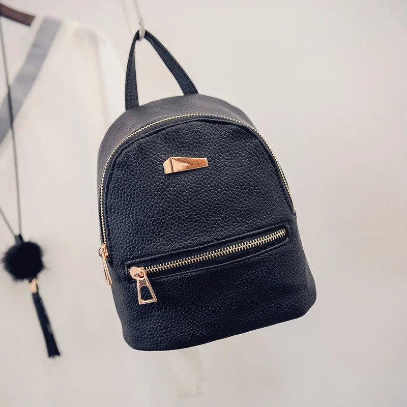Women Mini Backpack PU Leather School Rucksack NIN668