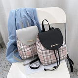 Women's PU Leather Retro Print Backpack Handbag Phone Purse Schoolbag