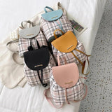 Women's PU Leather Retro Print Backpack Handbag Phone Purse Schoolbag