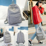 Canvas Travel School Backpack Rucksack Laptop Hiking Bag