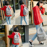 Canvas Travel School Backpack Rucksack Laptop Hiking Bag