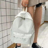 Nylon Women Backpack Bookbag Solid Travel Backpack Street