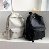 Nylon Women Backpack Bookbag Solid Travel Backpack Street