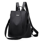 Women's School Nylon Backpack with Shoulder Strap