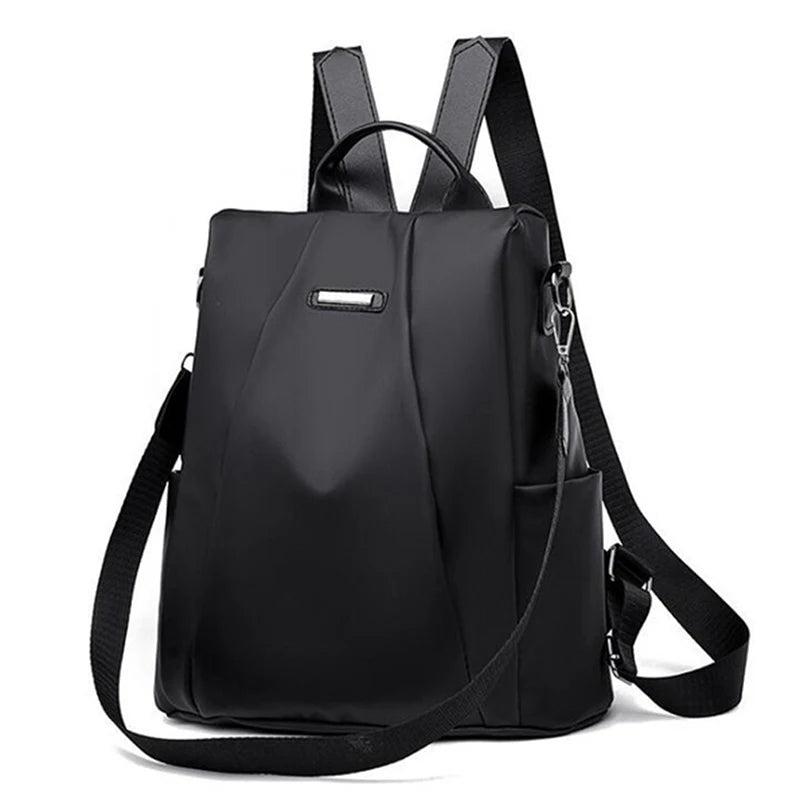 Women's School Nylon Backpack with Shoulder Strap