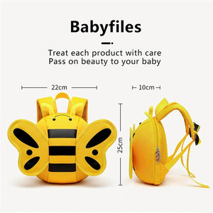 Bee-shaped Kids Backpack with Wide Shoulder Strap