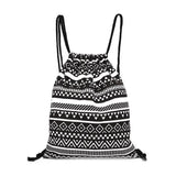 Ethnic Style Printed Lady Bundle Mouth Backpack