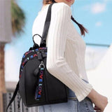 Women Mini Backpack Small Bagpack Multi-Function Oxford Shoulder Bag