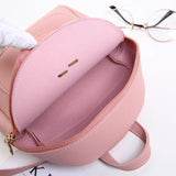 Mini Backpack Women PU Leather Shoulder Bag Small Bagpack Summer Portable