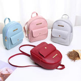 Mini Backpack Women PU Leather Shoulder Bag Small Bagpack Summer Portable