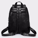 Women Leather Backpack School Bag - Waterproof Travel Shoulder Bag