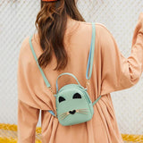 Cat Cartoon Leather Backpack Wear-resistant Crossbody Bag