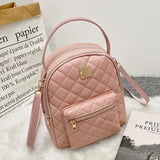 PU Leather Small Backpack Schoolbag Large Capacity Mochila