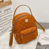 PU Leather Small Backpack Schoolbag Large Capacity Mochila