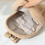 Personalised Embroidery Lamb Fleece Backpack for Children and Women