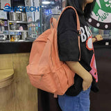 Unisex School Backpack Preppy Style Nylon Bag