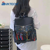 Retro Ethnic Backpack for Women Large Capacity