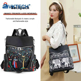 Retro Ethnic Backpack for Women Large Capacity