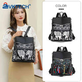 Retro Ethnic Backpack for Women Large Capacity