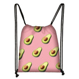 Avocado Lemon Drawstring Bag Women Softback Rucksack Ladies Storage Backpack