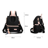 Female Backpack Classic Style Contrast Large Capacity Casual Shoulder Bag