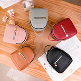 Mini Backpack Women Solid Waterproof Zipper Bag Female Small Vintage School-bags