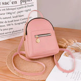 Mini Backpack Women Solid Waterproof Zipper Bag Female Small Vintage School-bags