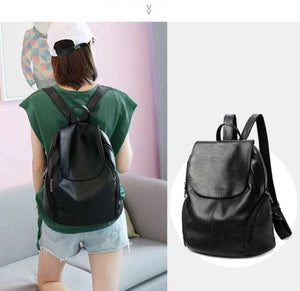 Soft Leather Backpack Casual Ladies Travel Bag
